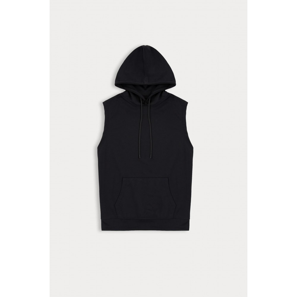 Sleeveless Hooded Top