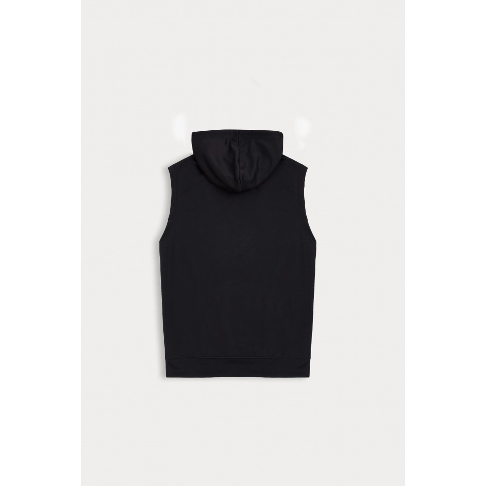 Sleeveless Hooded Top