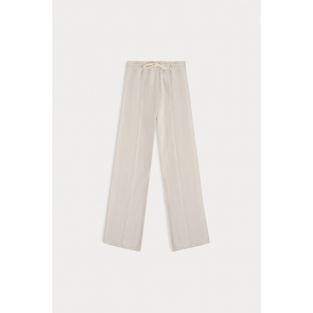 Wide Leg Trousers With Pleat Detail