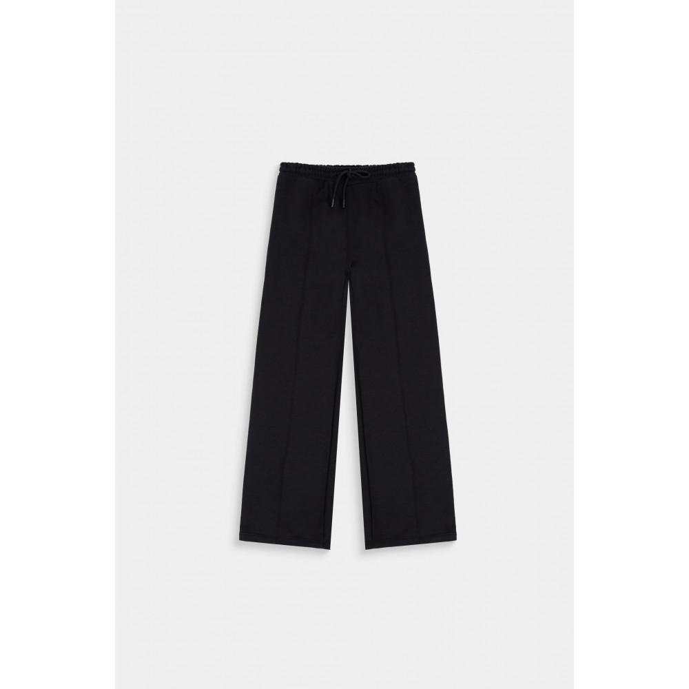 Wide Leg Trousers With Pleat Detail