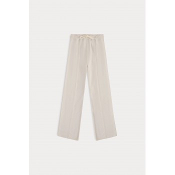 Wide Leg Trousers With Pleat Detail