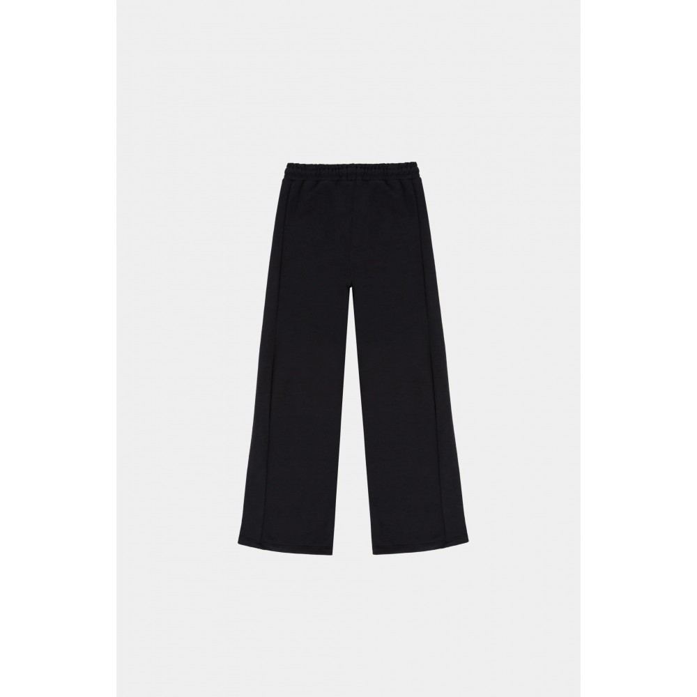 Wide Leg Trousers With Pleat Detail