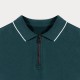 Polo Shirt With Zip & Tipping Detail