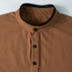 Mock Neck Contrast Trim Polo Shirt