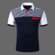 Colorblock Striped Polo Shirt