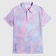 Custom Print Tie Dye Polo Shirt