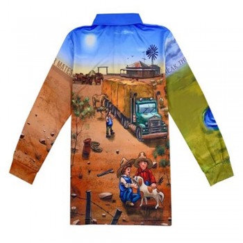 Long Sleeve Polo Shirt Dye Sublimation