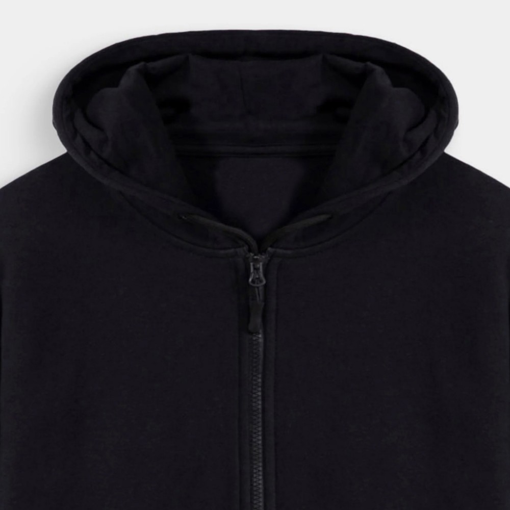 Solid Zipper Hoodie