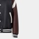 Faux Leather Varsity Bomber Jacket