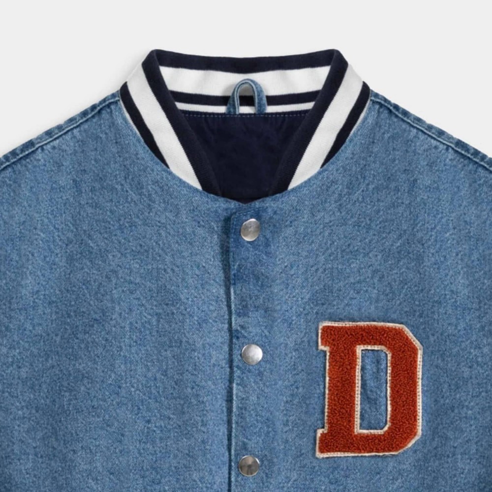 Denim Varsity Jacket