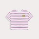 Cropped Smiley Striped T-shirt