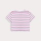 Cropped Smiley Striped T-shirt