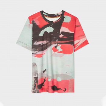 'Abstract Landscape' Crew Neck T-Shirt