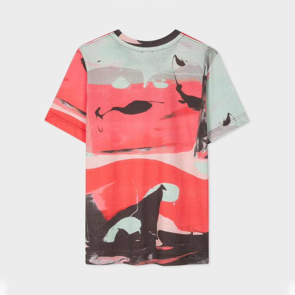 'Abstract Landscape' Crew Neck T-Shirt