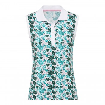 Stylishly Patterned Ladies' Golf Polo Shirt