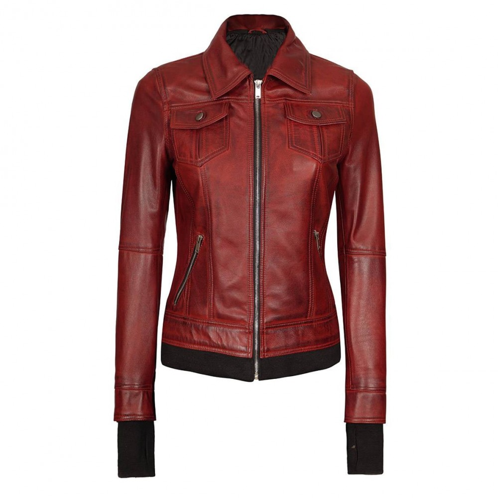 Leather Bomber Jacket