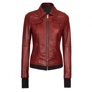 Leather Bomber Jacket