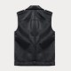 Faux Leather Biker Vest