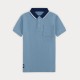 Contrasted Collar Polo Shirt 