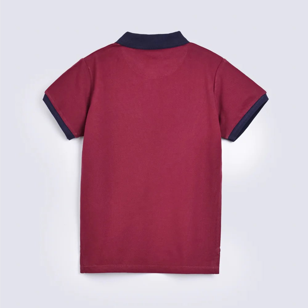 Boys Contrast Panel Polo