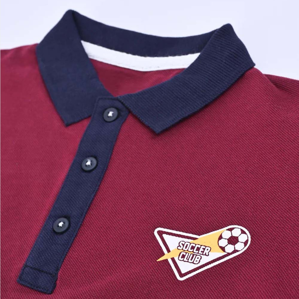 Boys Contrast Panel Polo