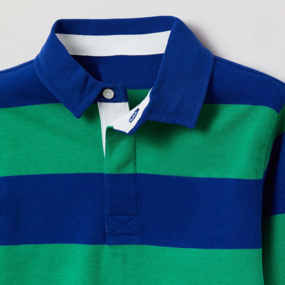 Striped Long Sleeve Polo Shirt