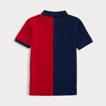 Cut & Sew Paneled Polo Shirt