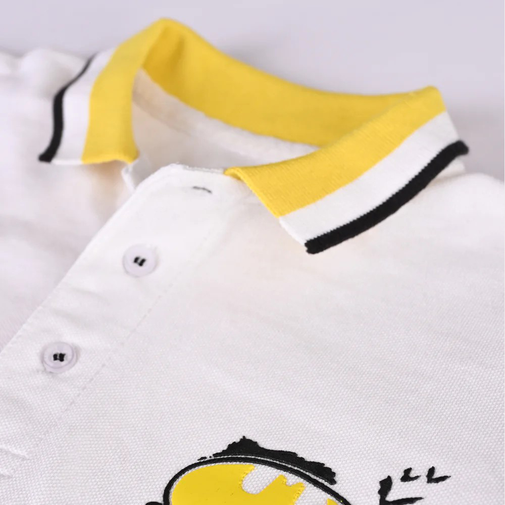 Boys Contrast Sleeve Polo