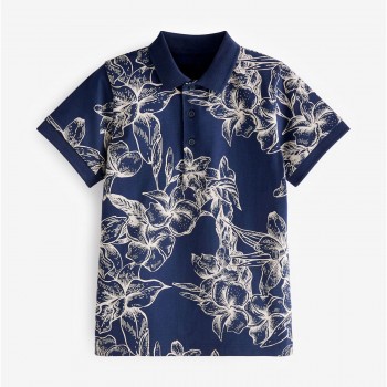 Short Sleeve All Over Print Polo Shirt