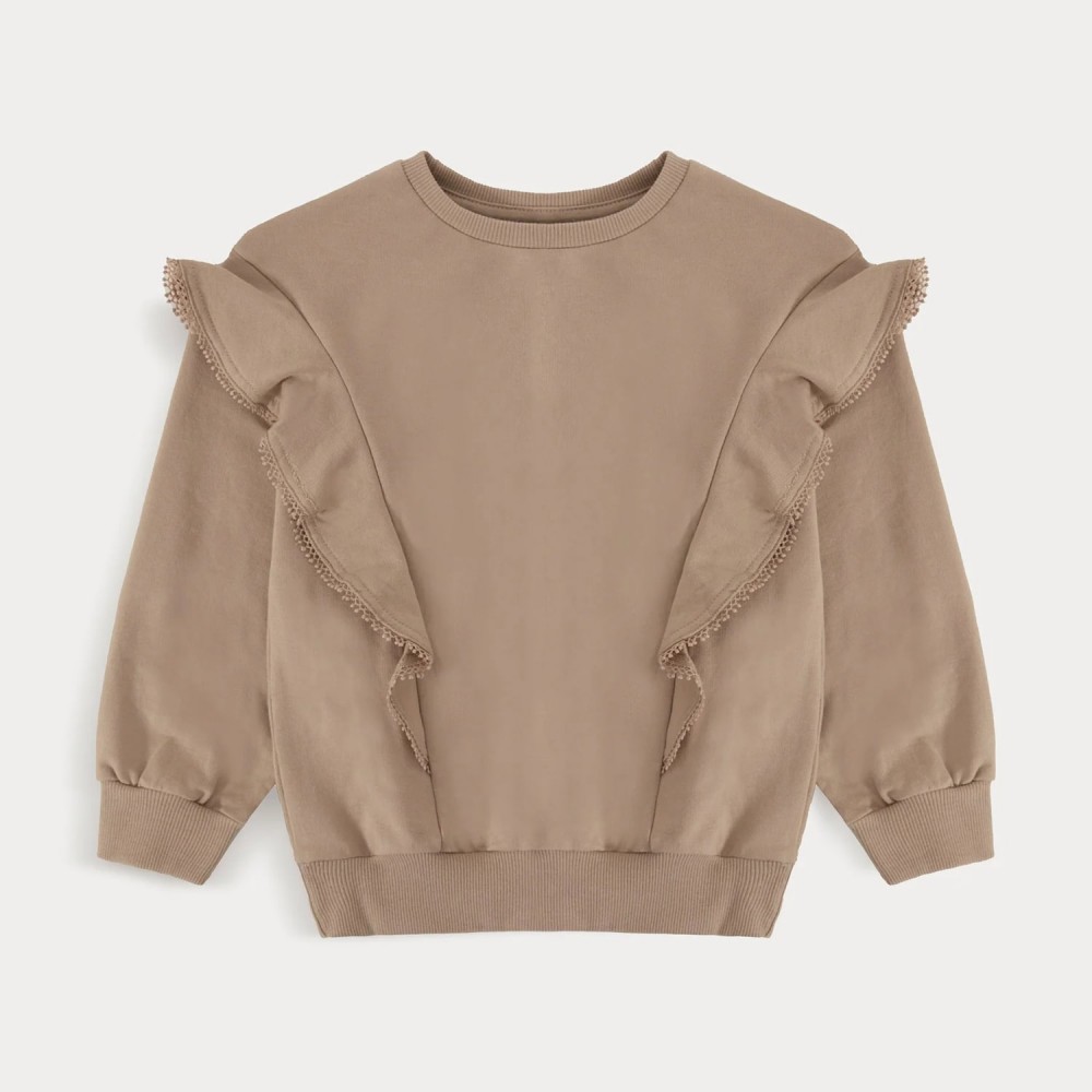 Sweatshirt With Ruffle Detail