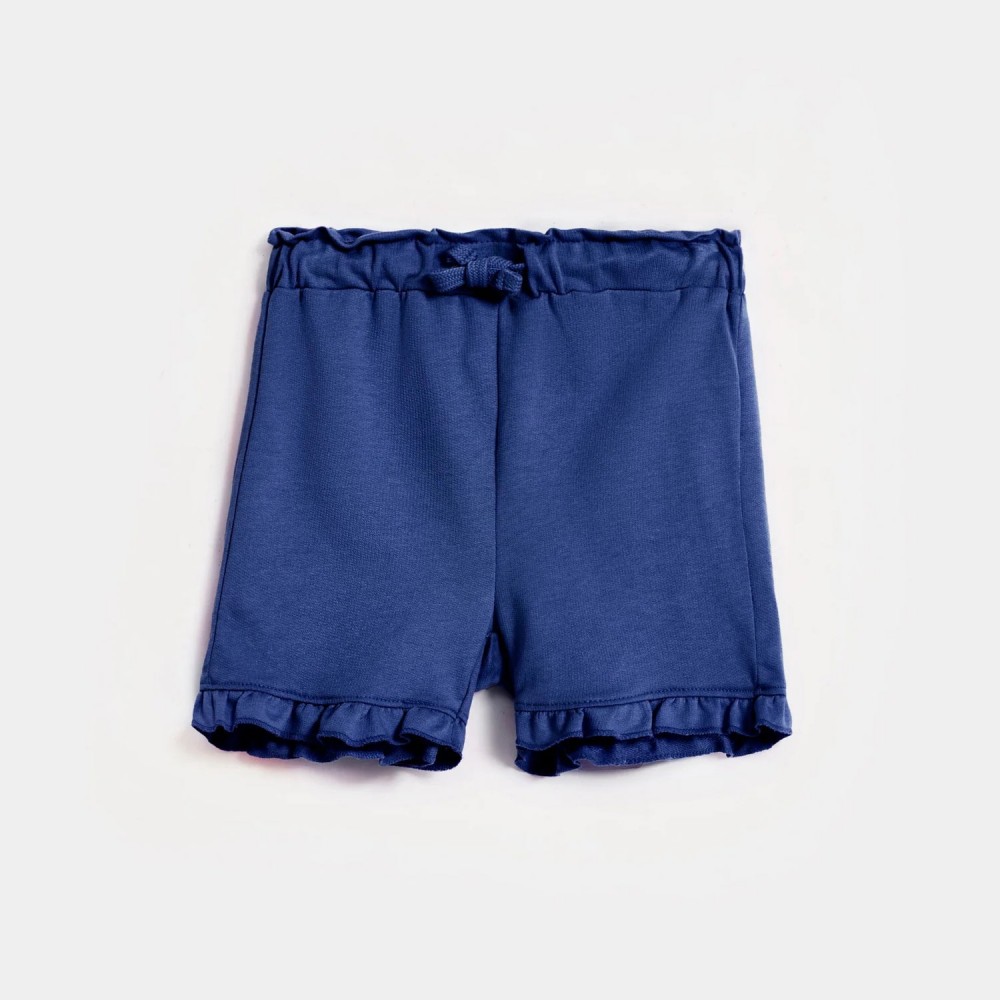 Knit Shorts With Frill Detail