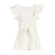 Girls Tiered Ruffle Sleeve Romper