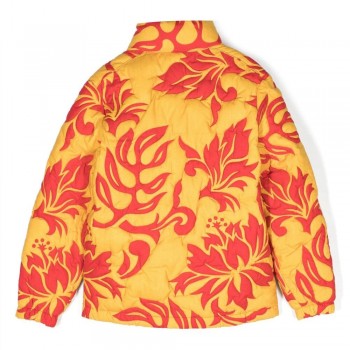 Kids Floral-print Quilted Puffer Jacket