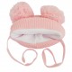 Double Pom Pom Hat with Chin Strap