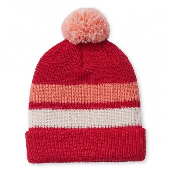 Kids' Stripe Pom Beanie