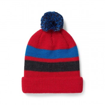 Kids' Stripe Pom Beanie