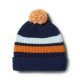 Kids' Stripe Pom Beanie