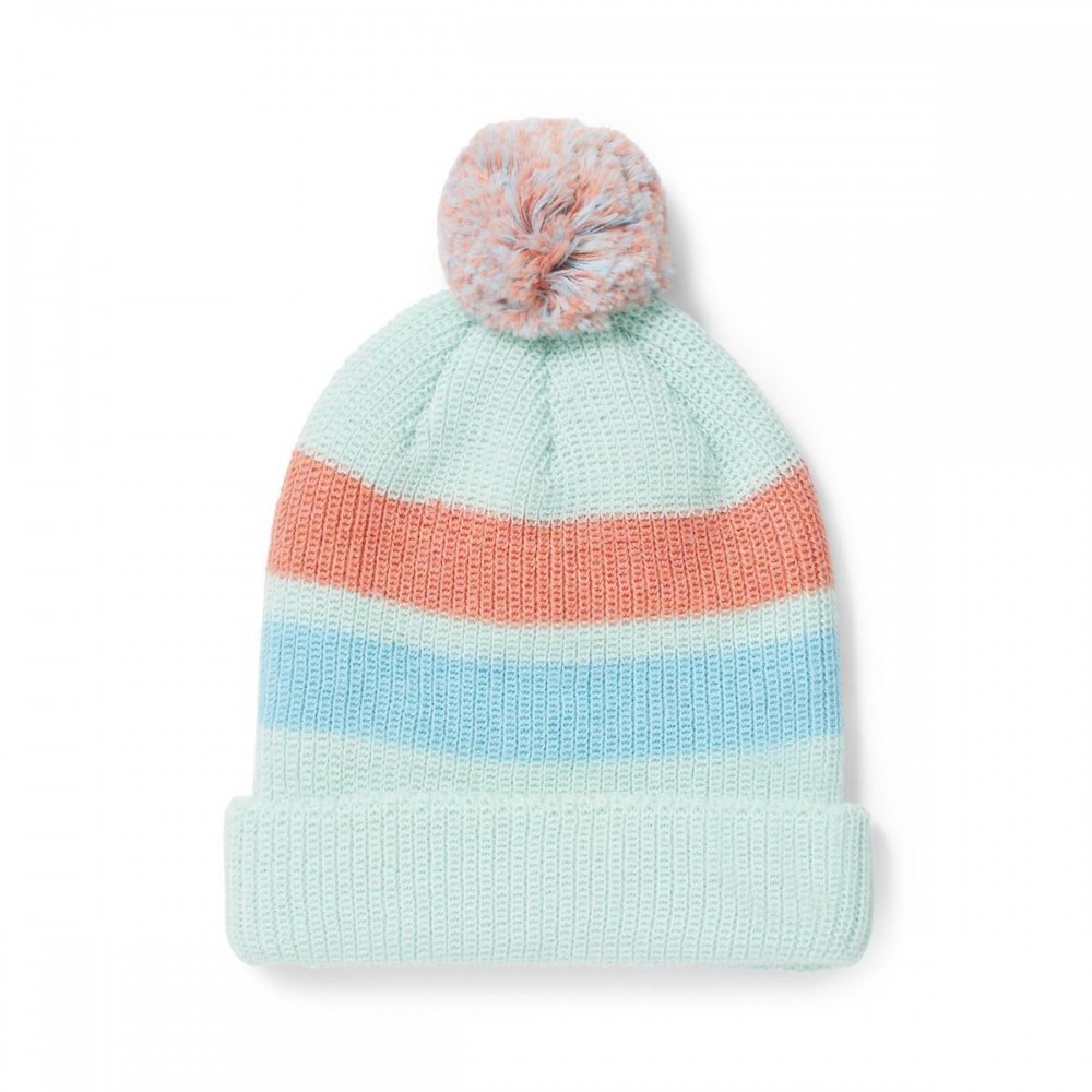 Kids' Stripe Pom Beanie